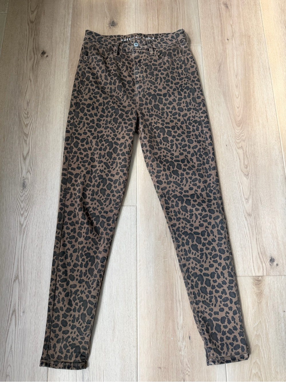 American Eagle Outfitters Brown Leopard Skinny Jeans